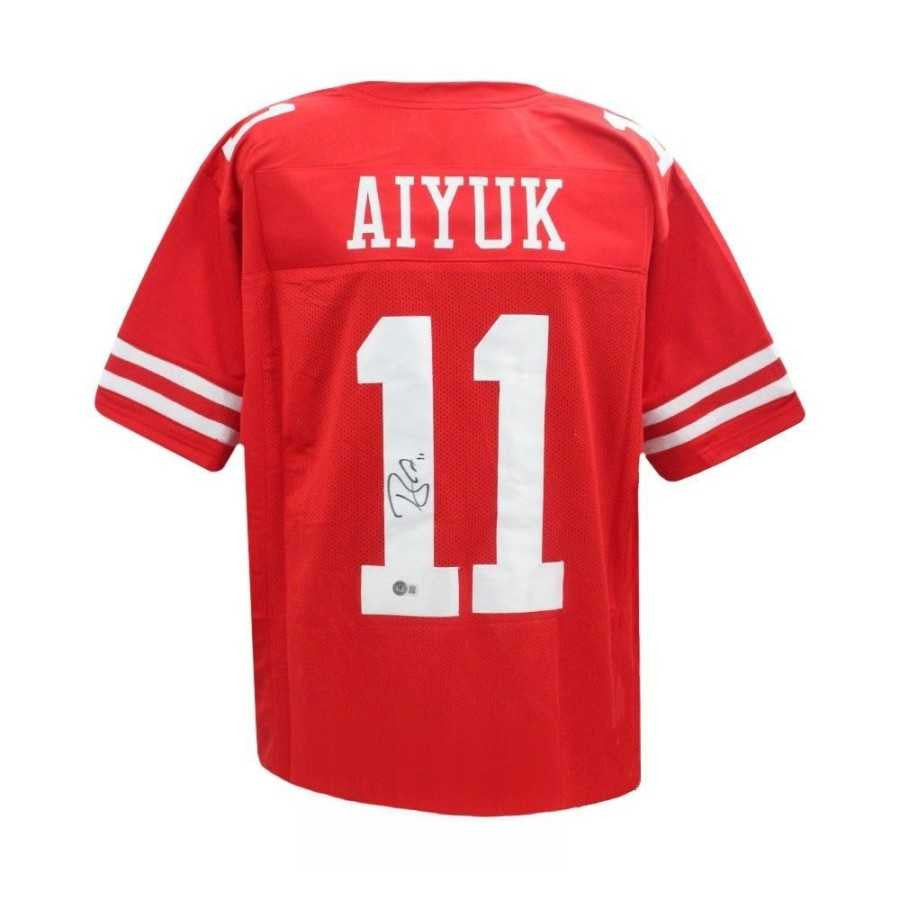 Brandon Aiyuk Autographed San Francisco 49ers Red Jersey - BAS