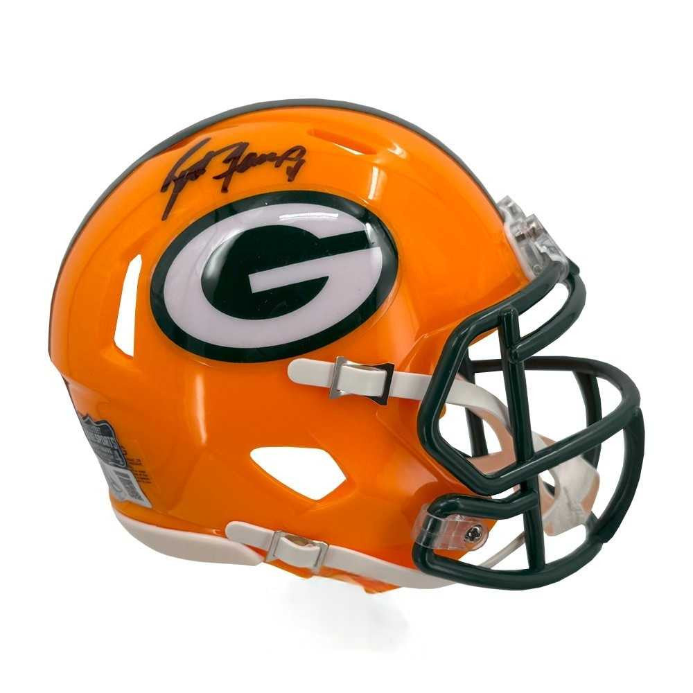 Brett Favre Autographed Green Bay Packers Speed Mini Helmet – Beckett BAS Certified