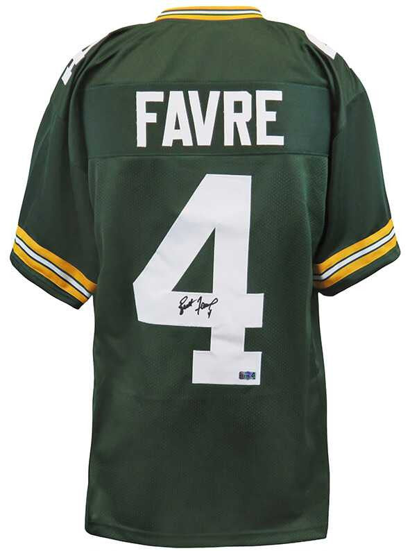 Brett Favre Signed Green Bay Packers Custom Football Jersey – Favre Hologram