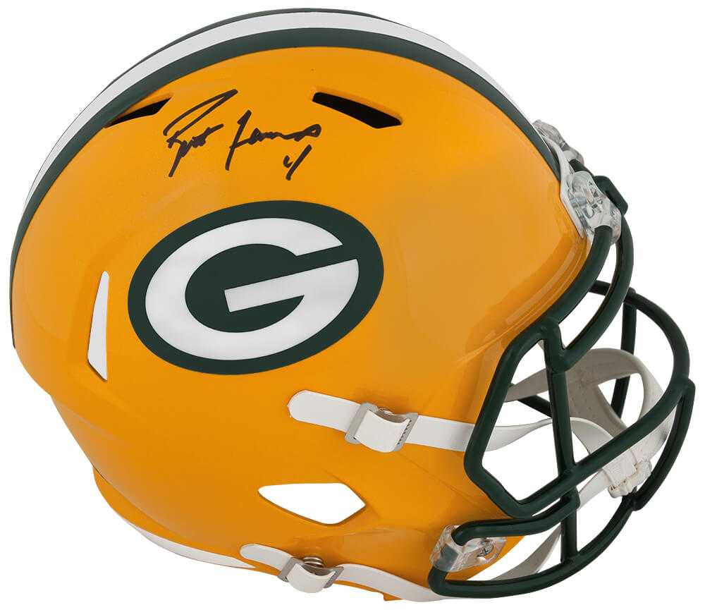 Brett Favre Signed Green Bay Packers Riddell Full Size Speed Replica Helmet – Favre Hologram