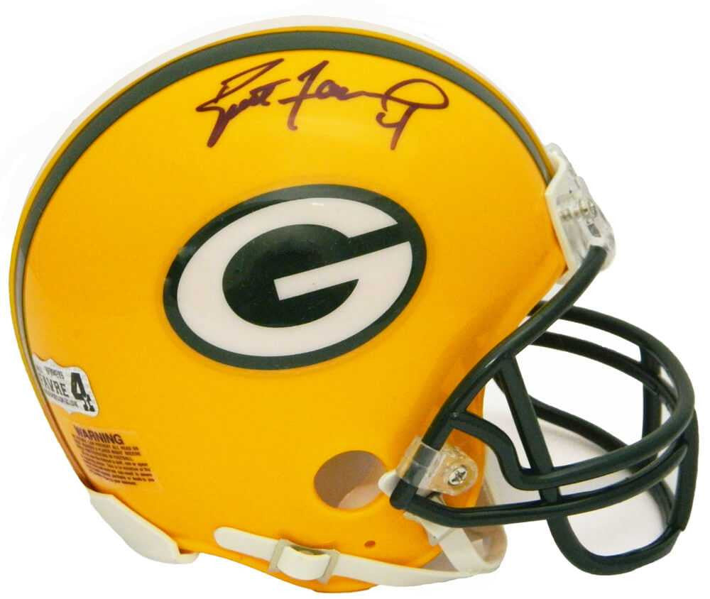 Brett Favre Signed Green Bay Packers Riddell Mini Helmet – Favre Hologram