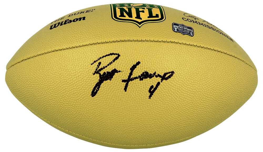 Brett Favre Signed Wilson Duke Gold Metallic NFL Full Size Replica Football – Favre Hologram