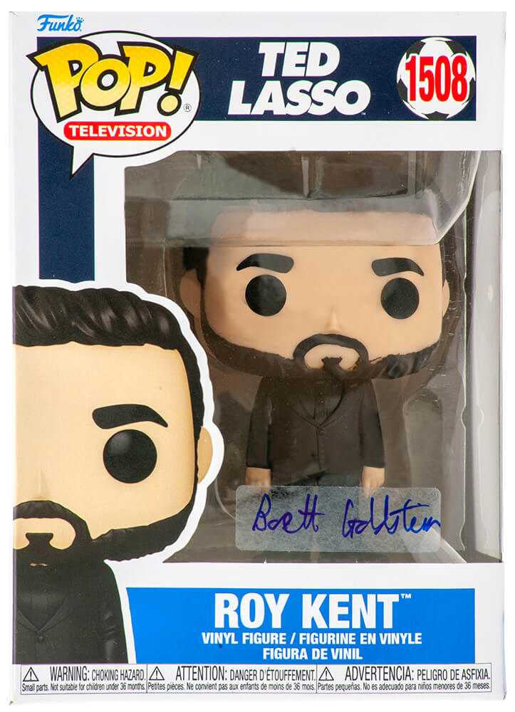 Brett Goldstein Signed Ted Lasso Roy Kent In Black Suit Funko Pop Doll #1508 - Schwartz Authenticated