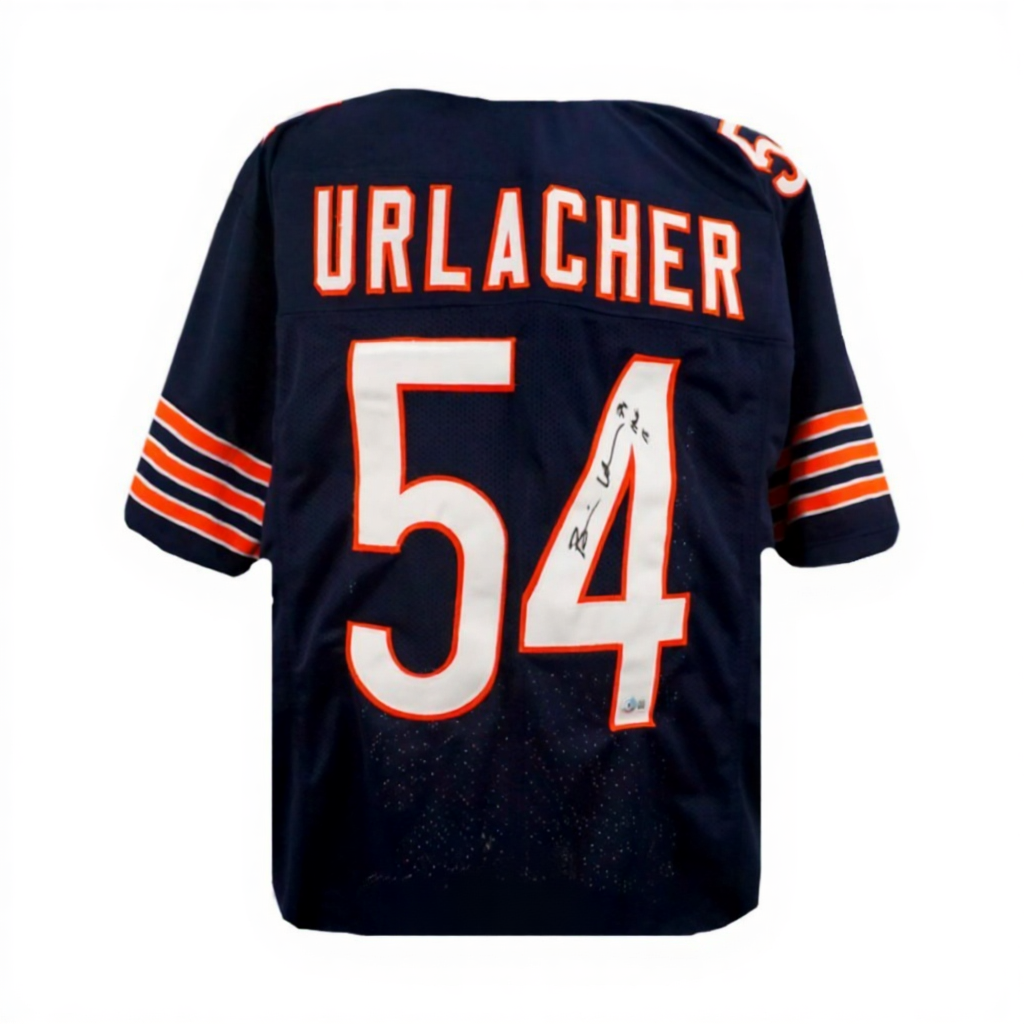 Brian Urlacher HOF 18 Autographed Chicago Bears Custom Navy Football Jersey-BAS