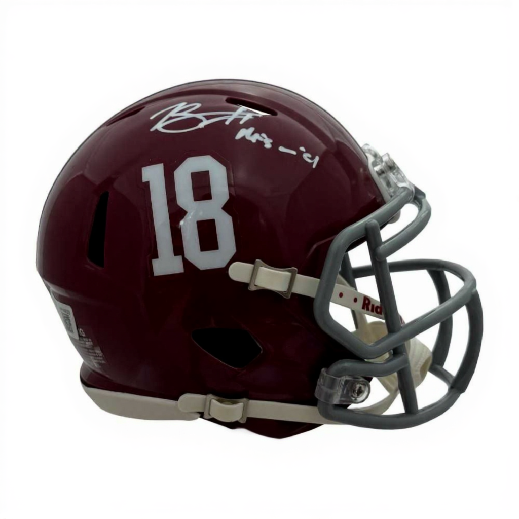 Bryce Young Autographed Alabama Crimson Tide Speed Mini Football Helmet “INSC” – BAS COA