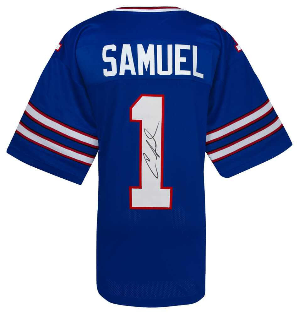 Buffalo Bills Curtis Samuel Signed Blue Custom Football Jersey - Schwartz Authenticated