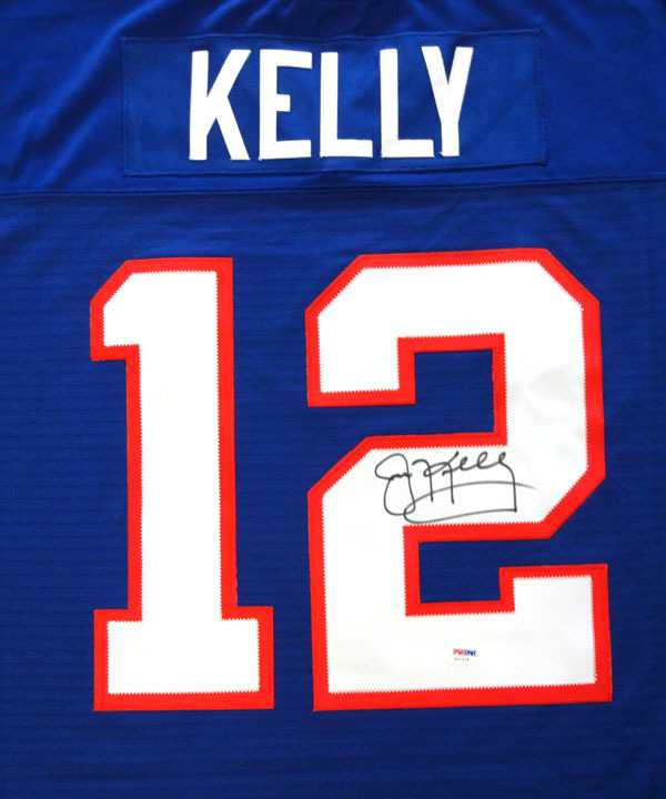 Jim Kelly Signed Bills Blue Mitchell & Ness Jersey – PSA/DNA