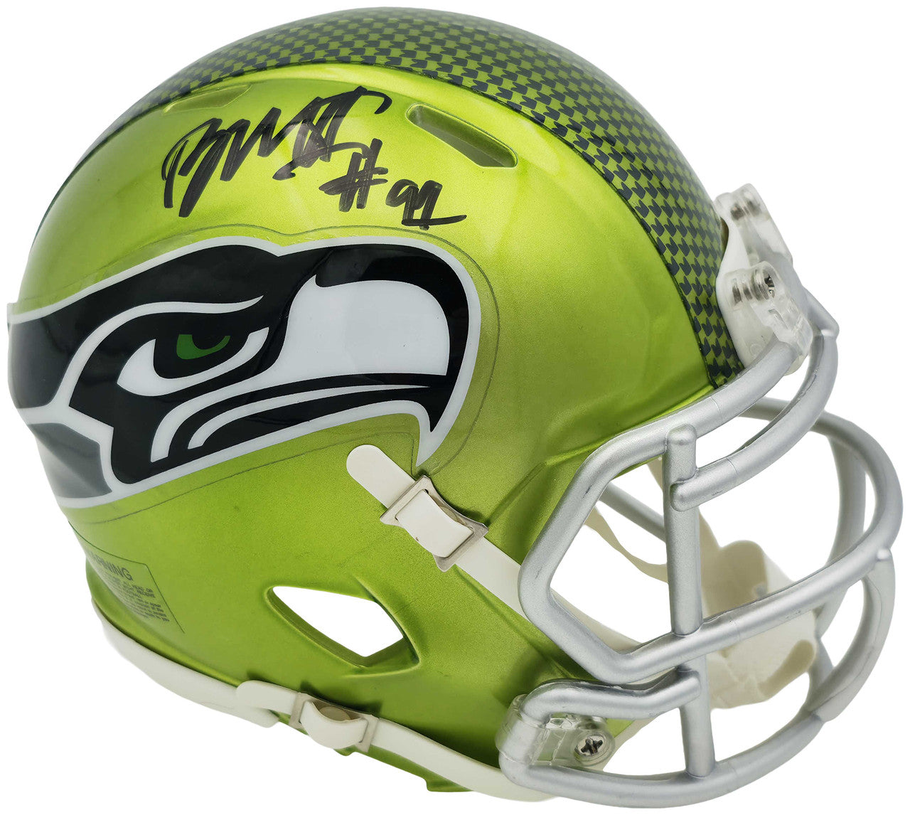 Byron Murphy II Autographed Seattle Seahawks Flash Green Speed Mini Helmet MCS Holo
