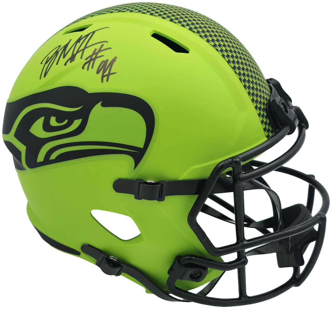 Byron Murphy II Autographed Seattle Seahawks Rave Green Full Size Speed Replica Helmet MCS Holo