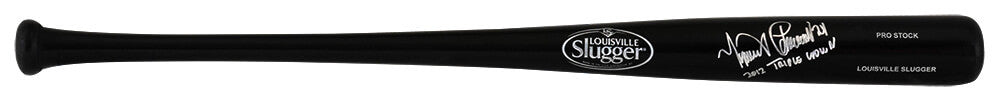 Miguel Cabrera Signed Louisville Slugger Pro Stock Black Baseball Bat w/2012 Triple Crown - Schwartz Authenticated