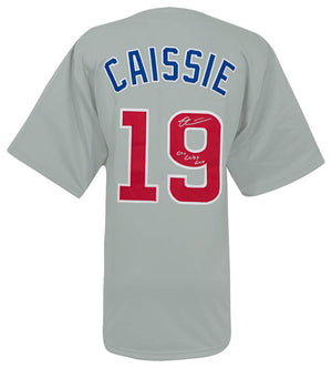 Chicago Cubs Owen Caissie Signed Grey Custom Baseball Jersey w/Go Cubs Go
