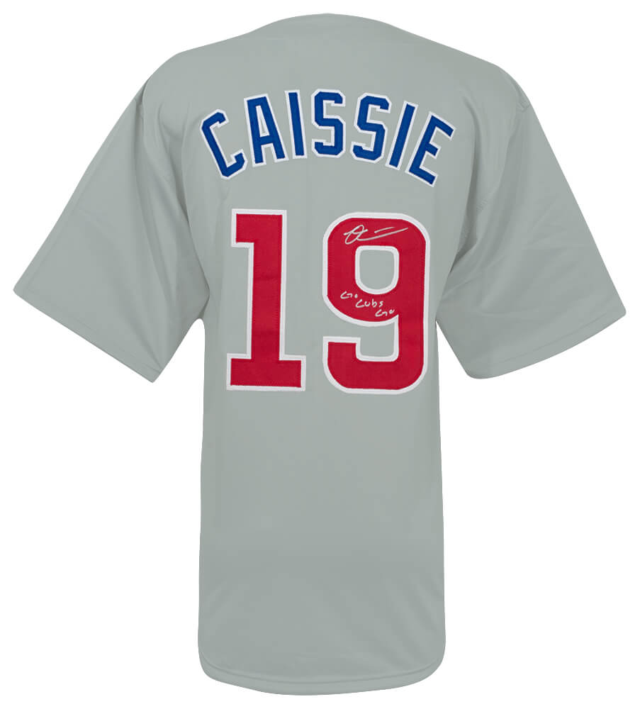 Chicago Cubs Owen Caissie Signed Grey Custom Baseball Jersey w/Go Cubs Go