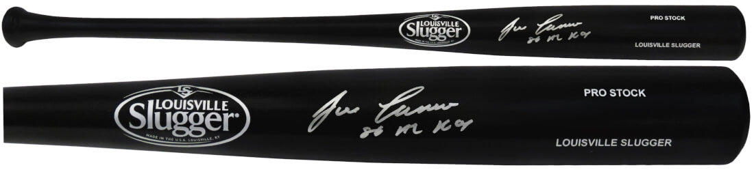 Jose Canseco Signed Louisville Slugger Pro Stock Black Baseball Bat w/86 AL ROY