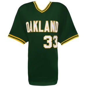 Oakland Athletics Jose Canseco Autographed Custom Green Throwback Jersey - Schwartz Sports COA