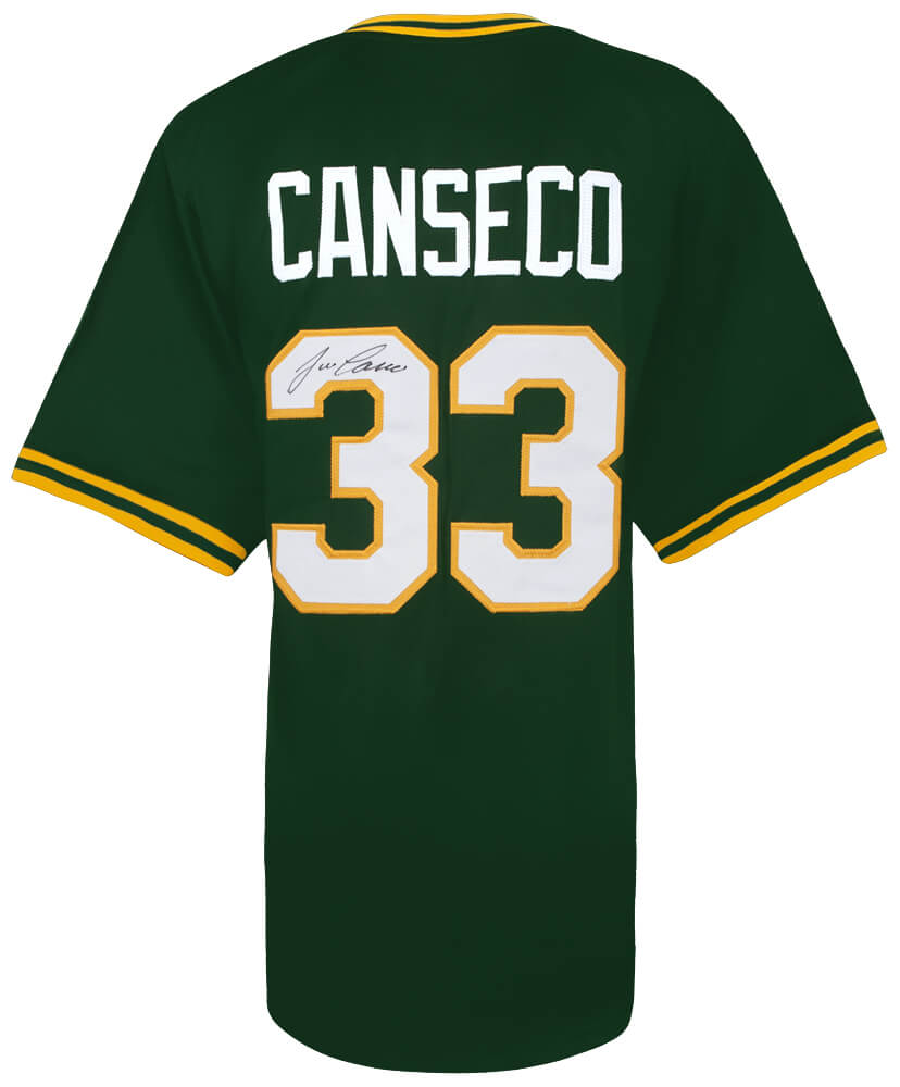 Oakland Athletics Jose Canseco Signed Green Throwback Custom Jersey - Schwartz