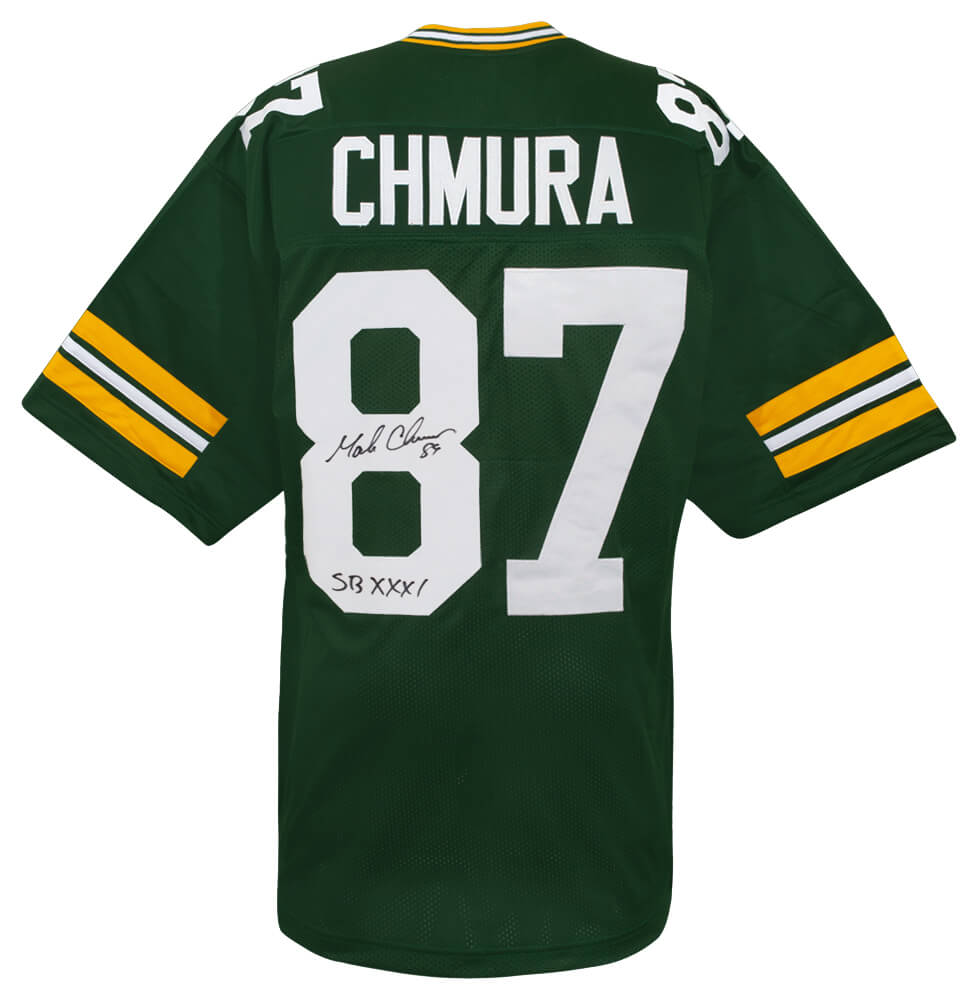 Mark Chmura Signed Green Bay Packers Custom Green Football Jersey “SB XXXI” – Schwartz Authenticated