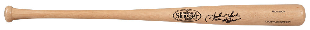Jack Clark Signed Louisville Slugger Pro Stock Blonde Baseball Bat w/Ripper