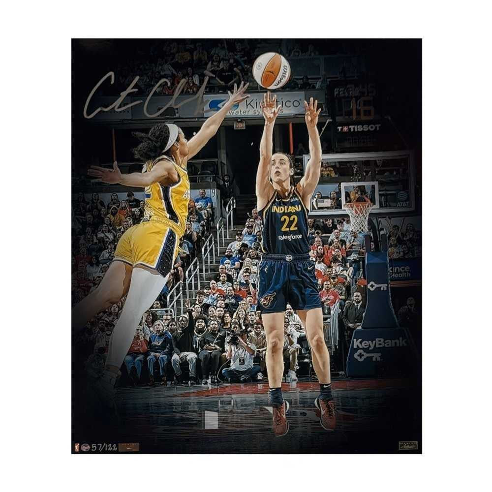 Caitlin Clark Autographed Indiana Fever "Locked In" 16x20 Basketball Photo /122 - Panini COA