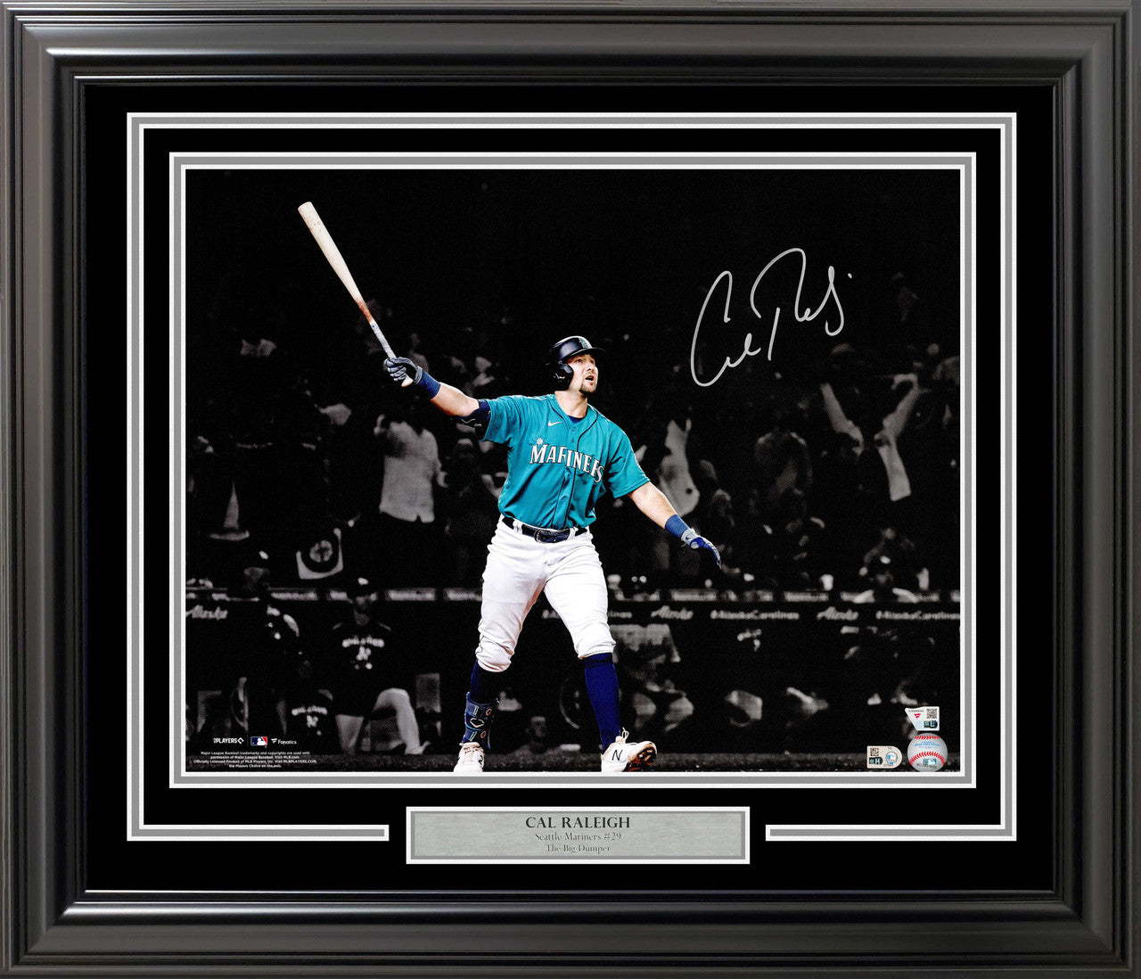 Cal Raleigh Autographed Framed 16x20 Photo Seattle Mariners Drought Ending Walk-Off Home Run – Fanatics & MLB Holo