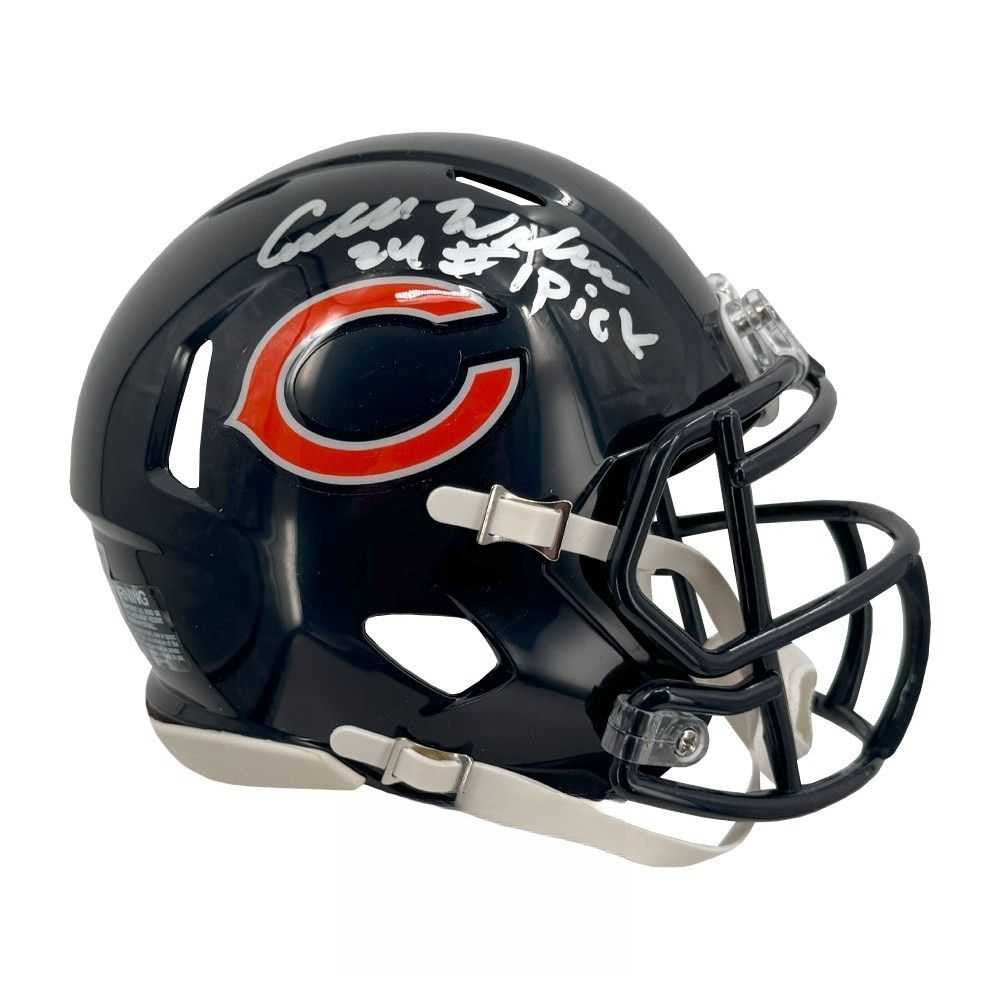 Caleb Williams #1 Pick Autographed Chicago Bears Speed Mini Helmet - Fanatics