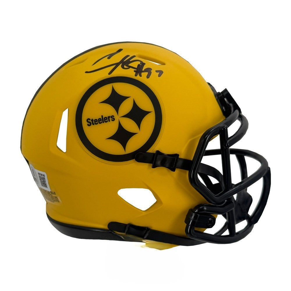 Cam Heyward Autographed Steelers RAVE Mini Football Helmet BAS Authenticated