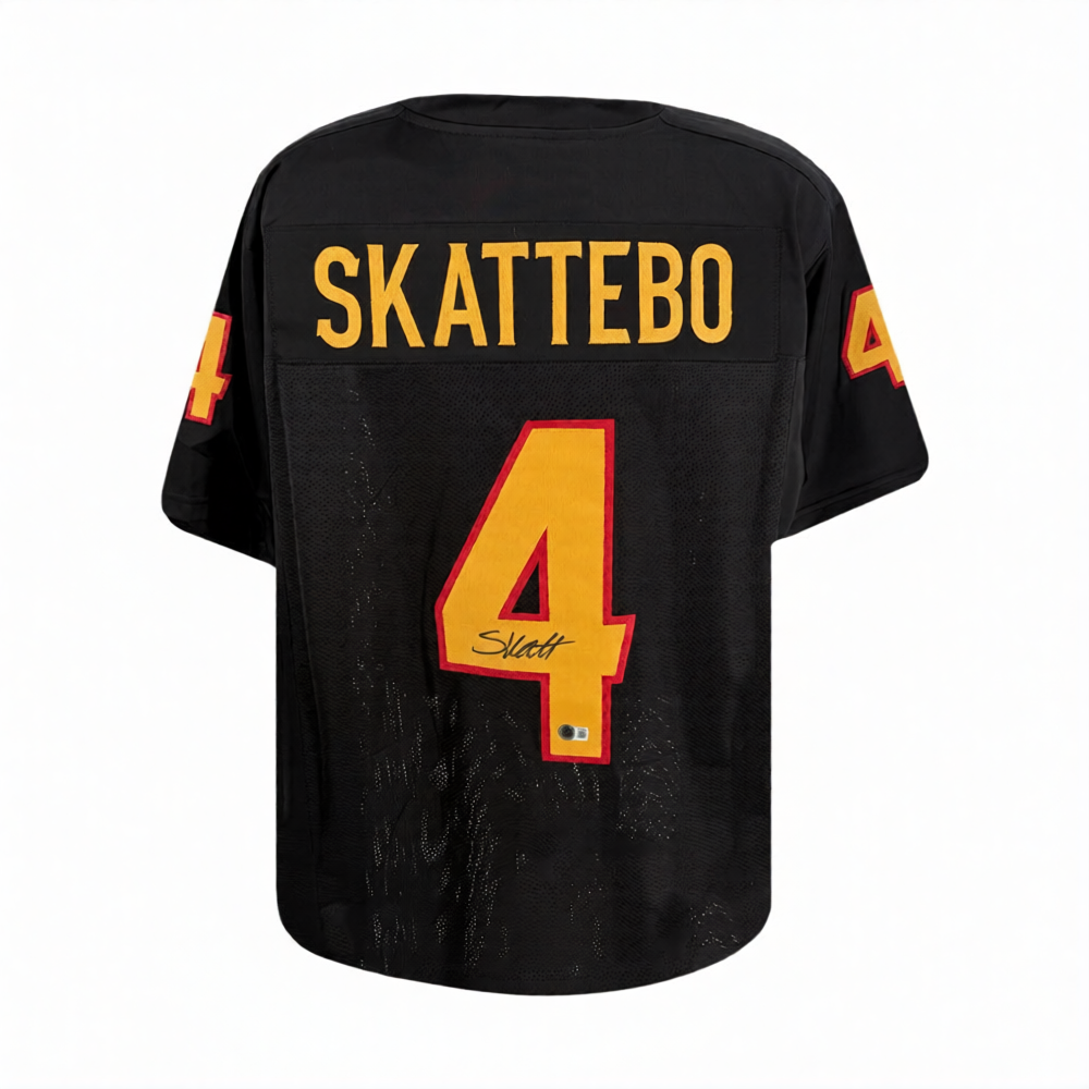 Arizona State Sun Devils Cam Skattebo Autographed Custom Black Football Jersey (Size XL) - Beckett BAS COA