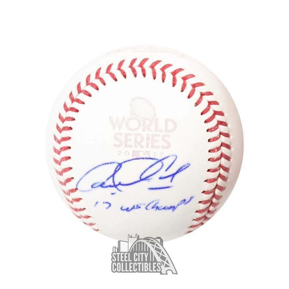Carlos Correa 17 WS Champs Autographed Official 2017 World Series Baseball - MLB Hologram