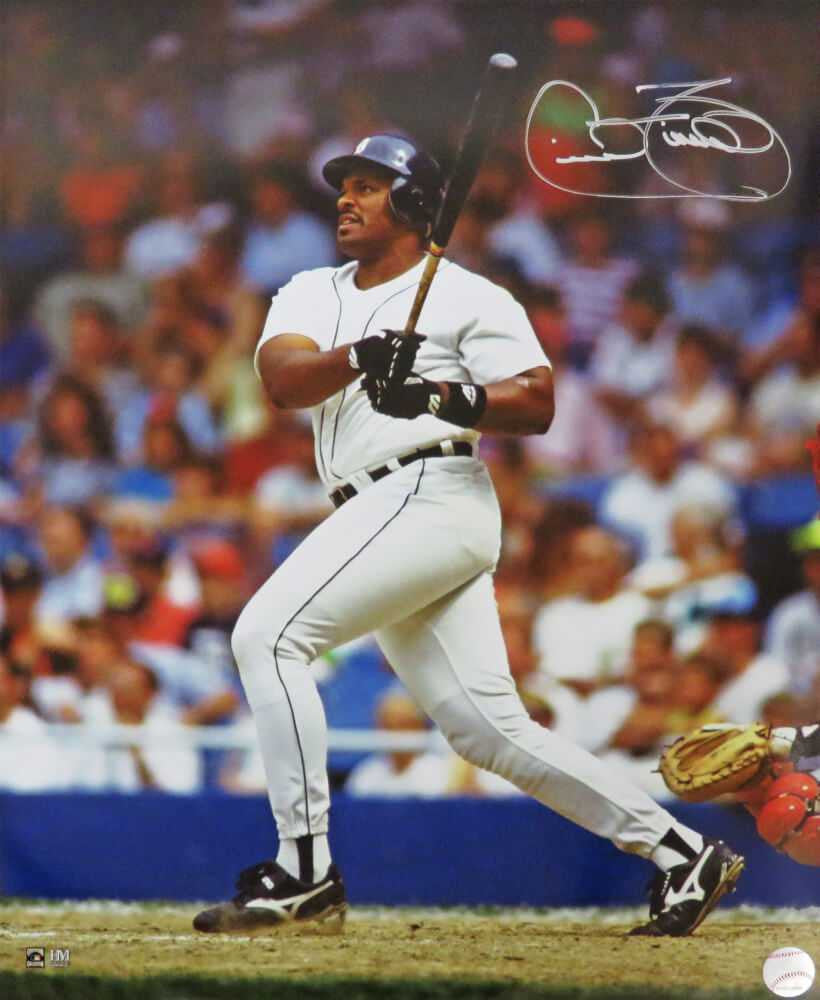 Cecil Fielder Signed Detroit Tigers Swinging Action 16x20 Photo - Schwartz Authenticated