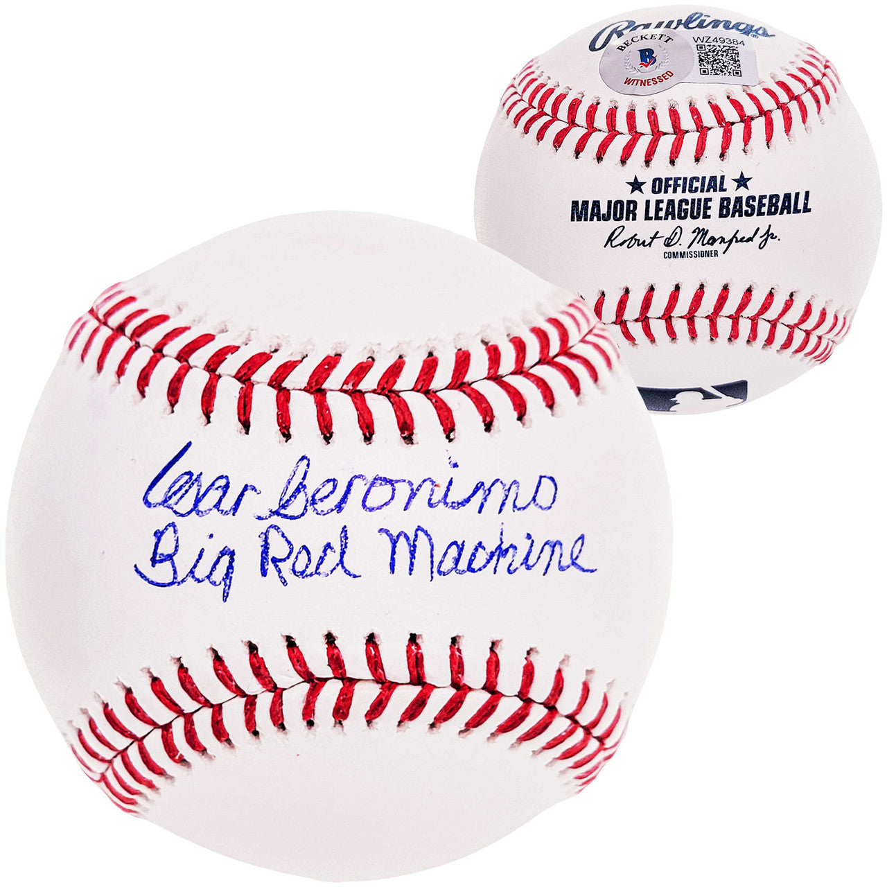 Cesar Geronimo Autographed Official MLB Baseball Cincinnati Reds "Big Red Machine" Beckett BAS Witness Stock #210133