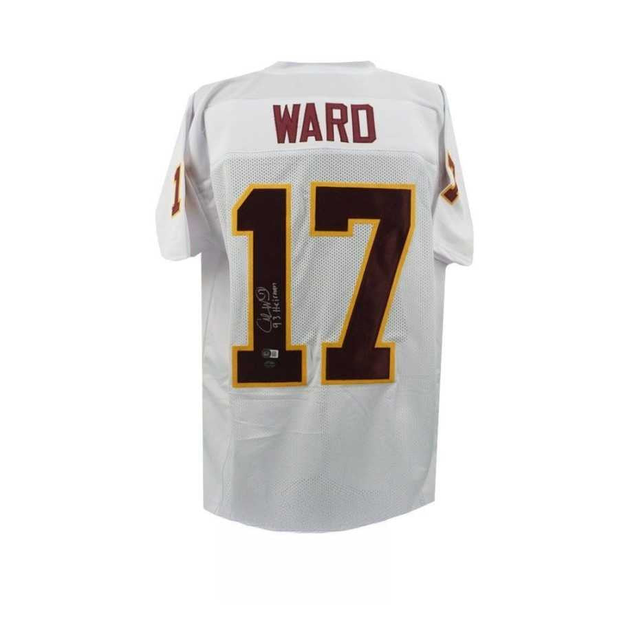 Florida State Seminoles Charlie Ward Autographed White Jersey “1993 Heisman” – Beckett BAS Certified
