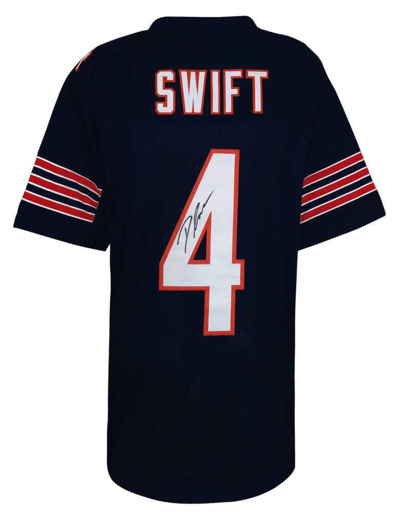 D’Andre Swift Autographed Chicago Bears Navy Jersey – Schwartz Authenticated