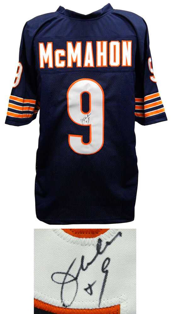 Jim McMahon Autographed Chicago Bears Navy Throwback Jersey – Schwartz Authenticated