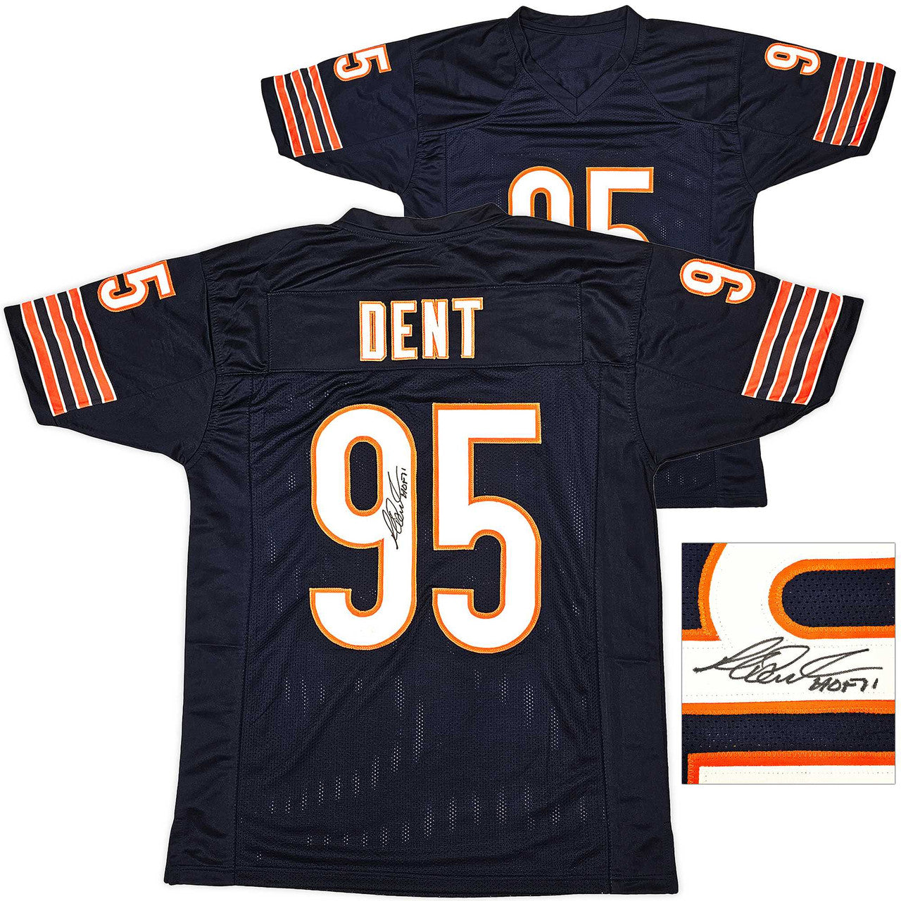Richard Dent Autographed Chicago Bears Navy Custom Jersey “HOF 11” – Beckett BAS Witness