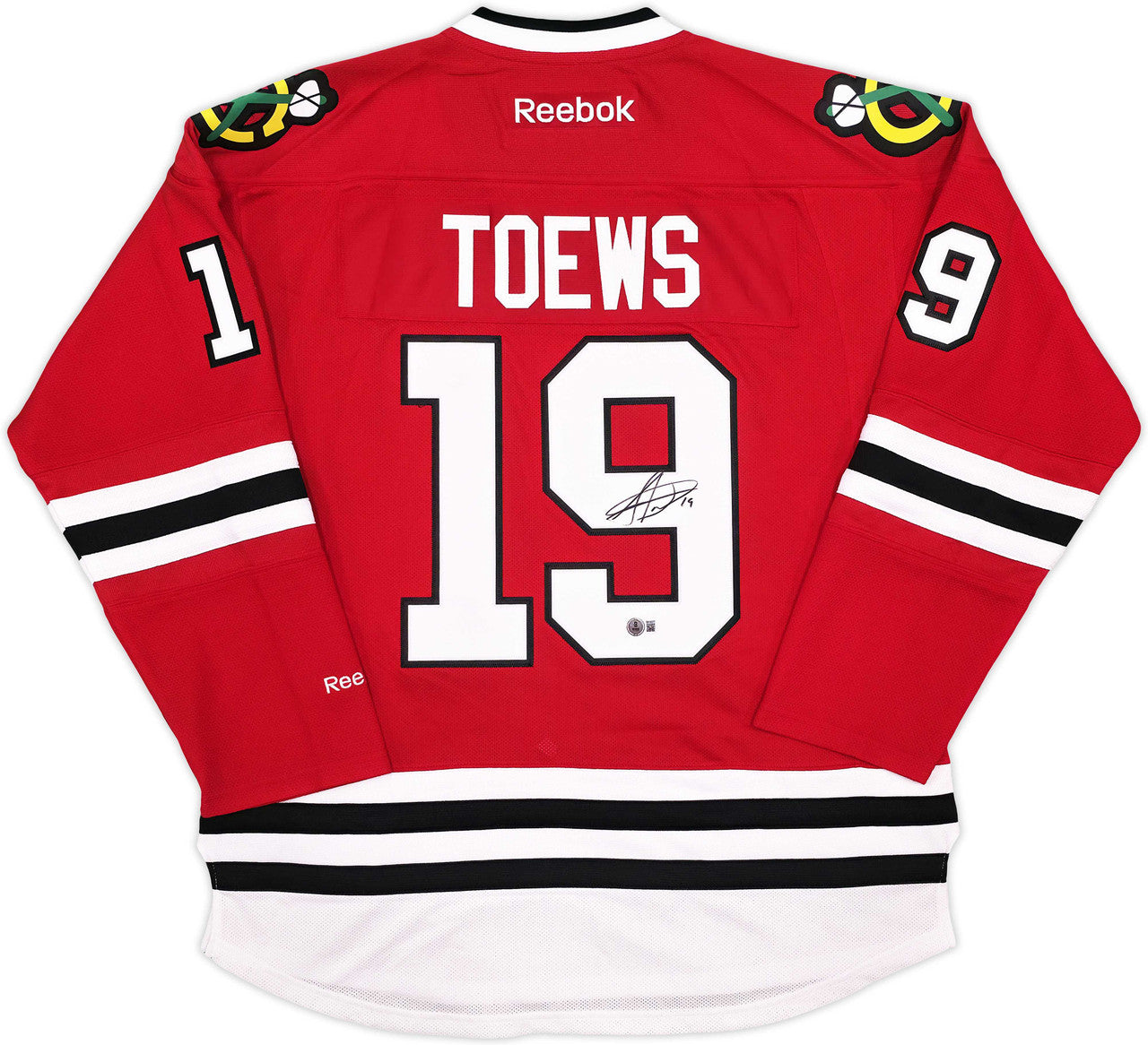 Jonathan Toews Signed Red Blackhawks Reebok Premier Jersey L – BAS Witness