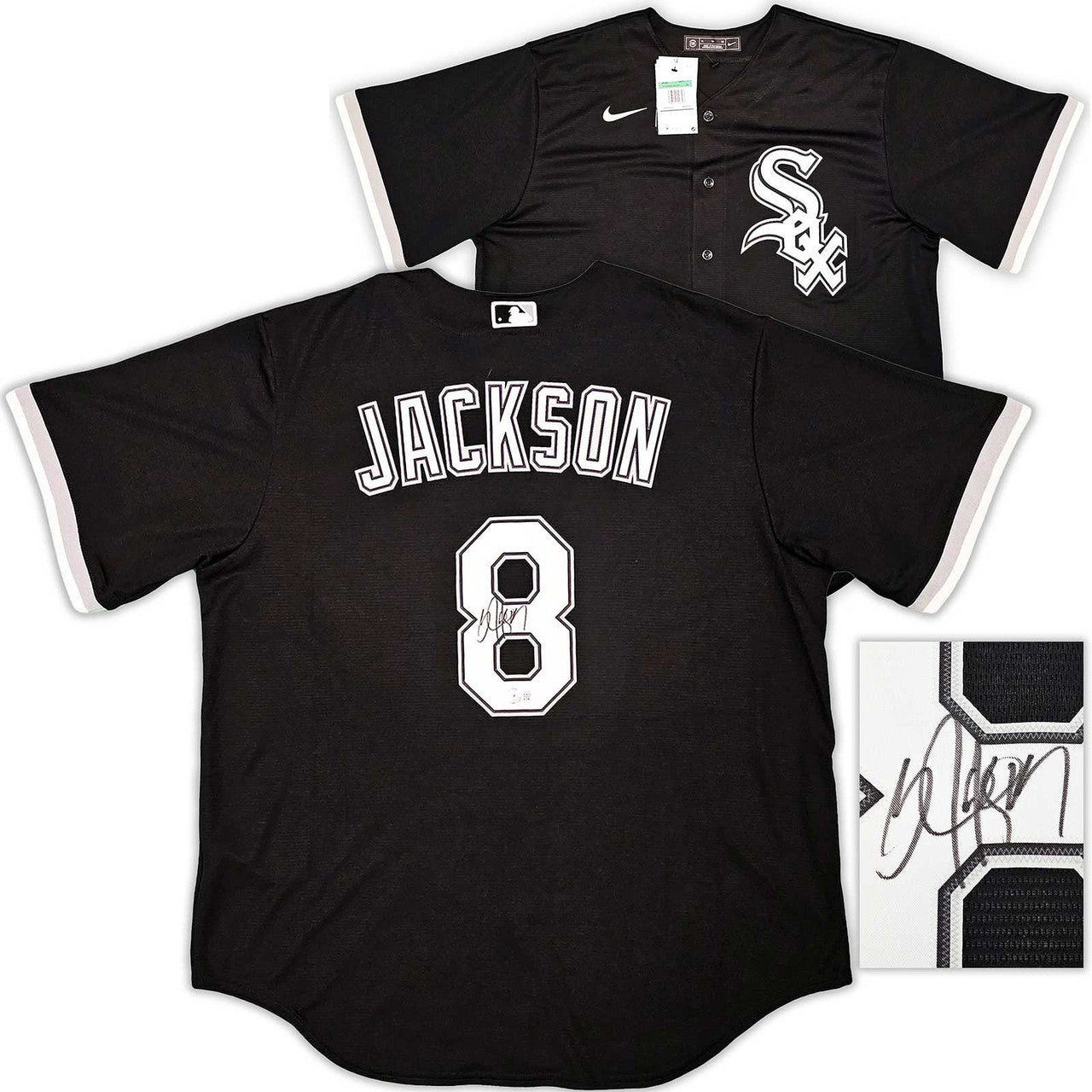 Bo Jackson Signed White Sox Black Nike Jersey (XL) – Beckett BAS Witness