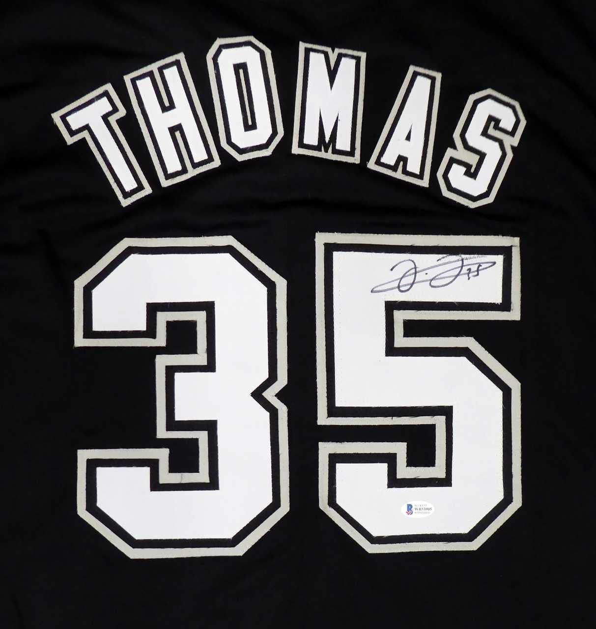 Chicago White Sox Frank Thomas Autographed Black Jersey Beckett BAS