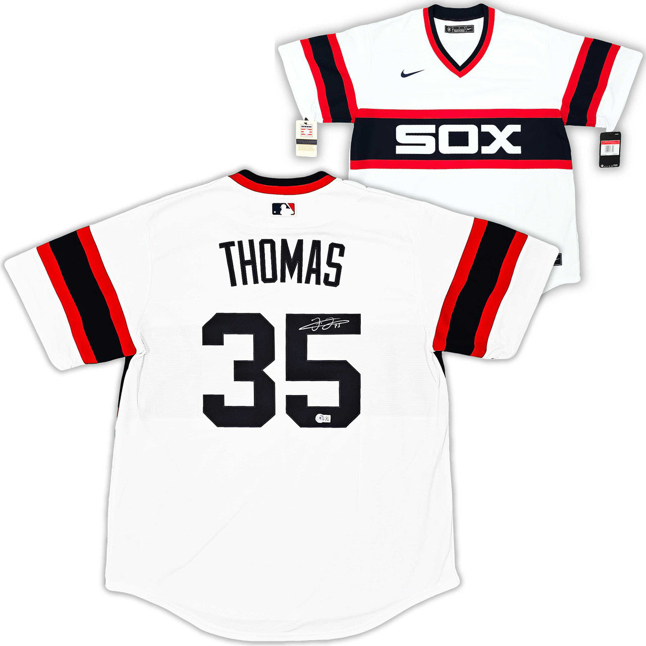 Frank Thomas Signed White Nike White Sox Jersey L – BAS Witness