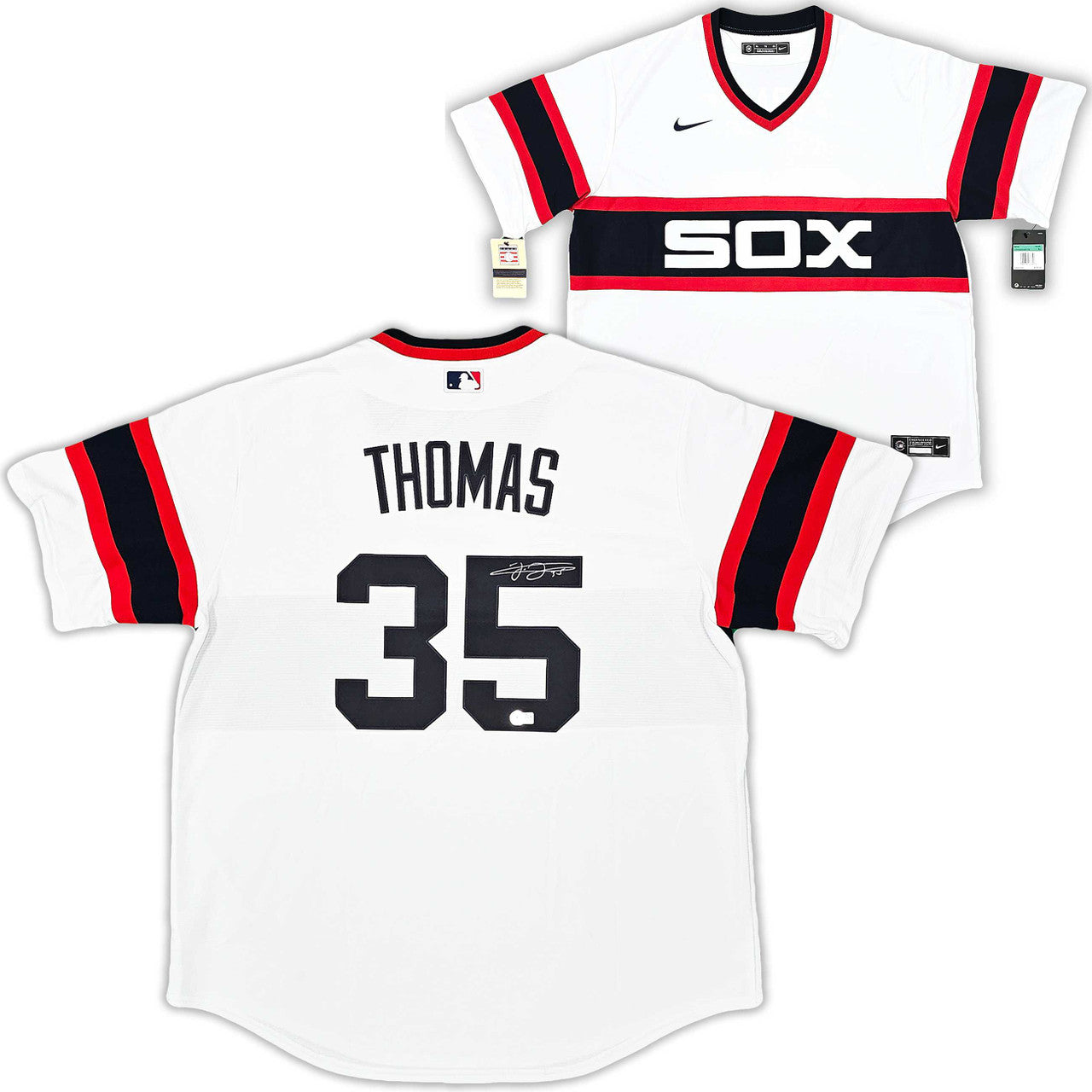 Frank Thomas Signed White Nike White Sox Jersey XL – BAS Witness