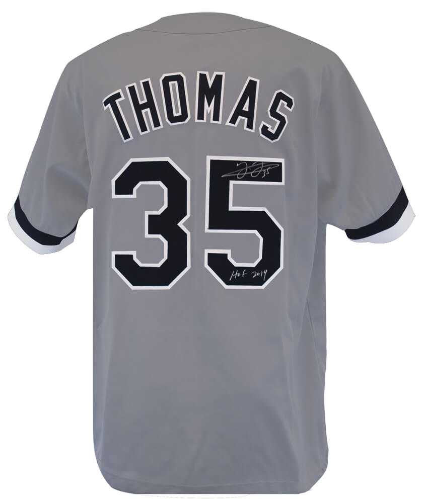 Chicago White Sox Frank Thomas Signed Grey Jersey w/HOF 2014 - Schwartz Authenticated