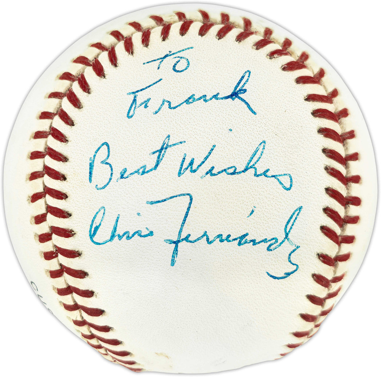 Chico Fernandez Autographed Official NL Baseball Brooklyn Dodgers "To Frank Best Wishes" SKU #253948