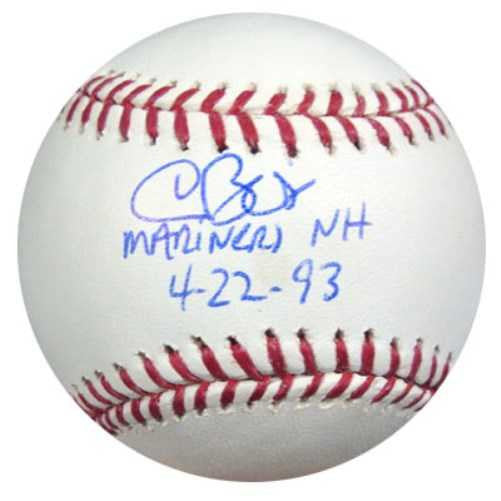 Chris Bosio Autographed Official MLB Baseball Seattle Mariners "Mariners NH 4-22-93" PSA/DNA Stock #20921