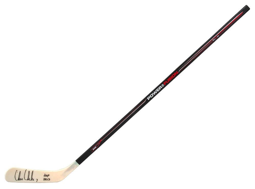Chris Chelios Signed Franklin Power Fusion 48 Inch Full Size Hockey Stick w/HOF 2013