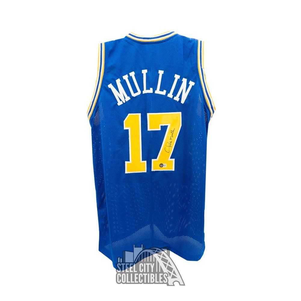 Chris Mullin Autographed Golden State Custom Blue Basketball Jersey - BAS