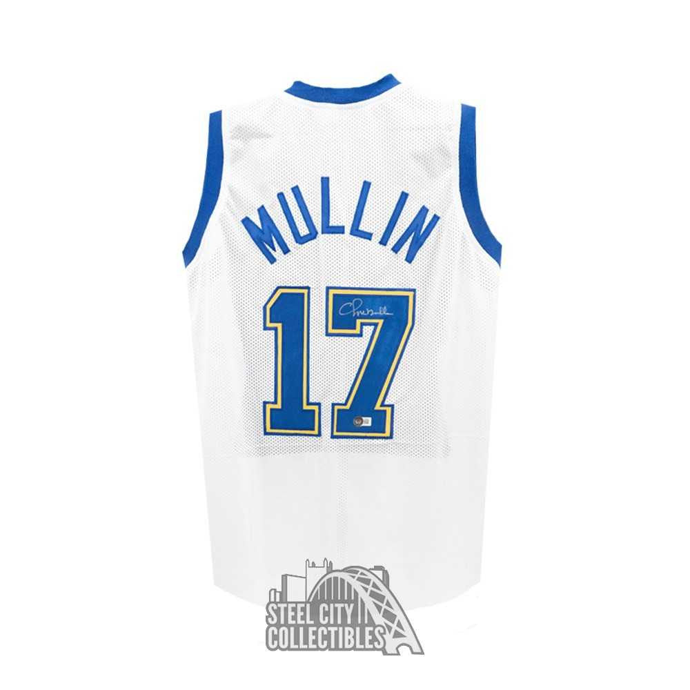 Chris Mullin Autographed Golden State Custom White Basketball Jersey - BAS