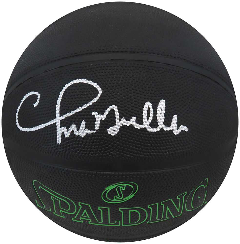 Chris Mullin Signed Spalding Phantom Black NBA Basketball - Schwartz Authentic