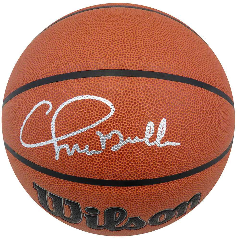 Chris Mullin Signed Wilson Indoor/Outdoor NBA Basketball - Schwartz Authentic