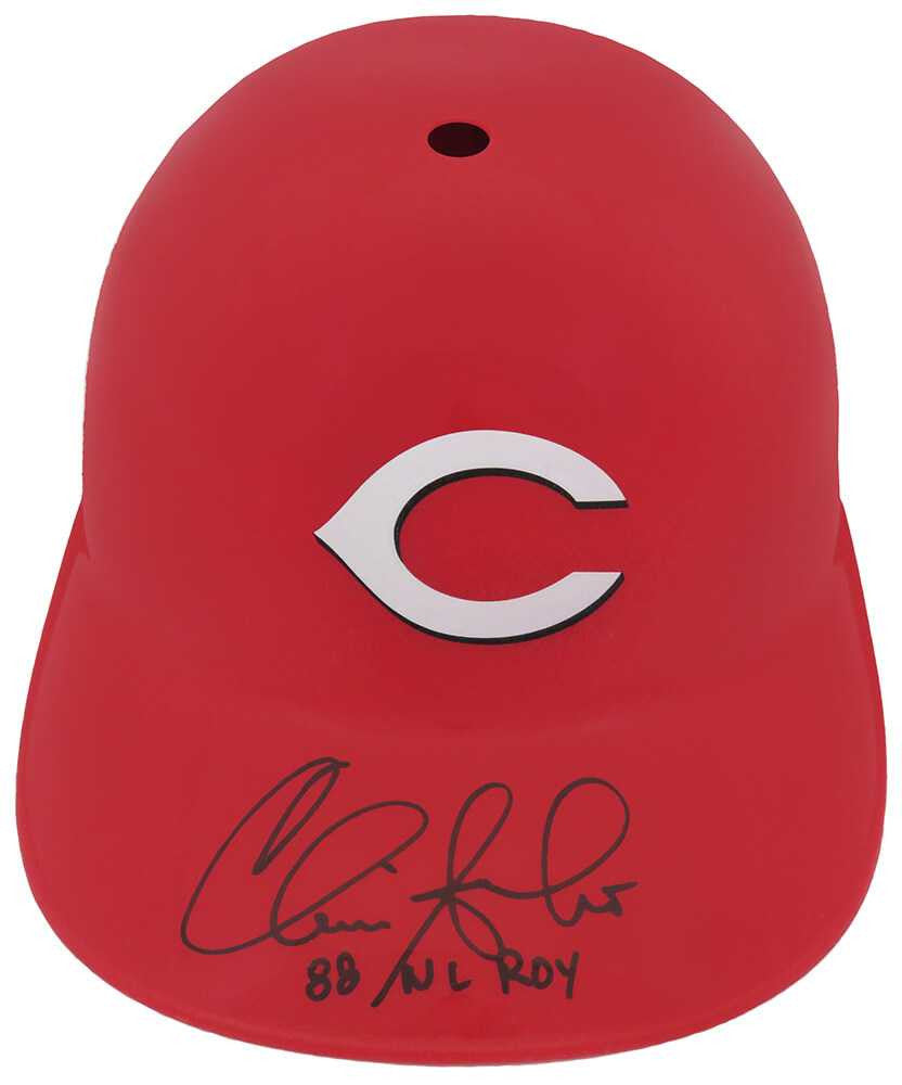 Chris Sabo Signed Cincinnati Reds Souvenir Replica Baseball Batting Helmet w/88 NL ROY - Schwartz Authenticated