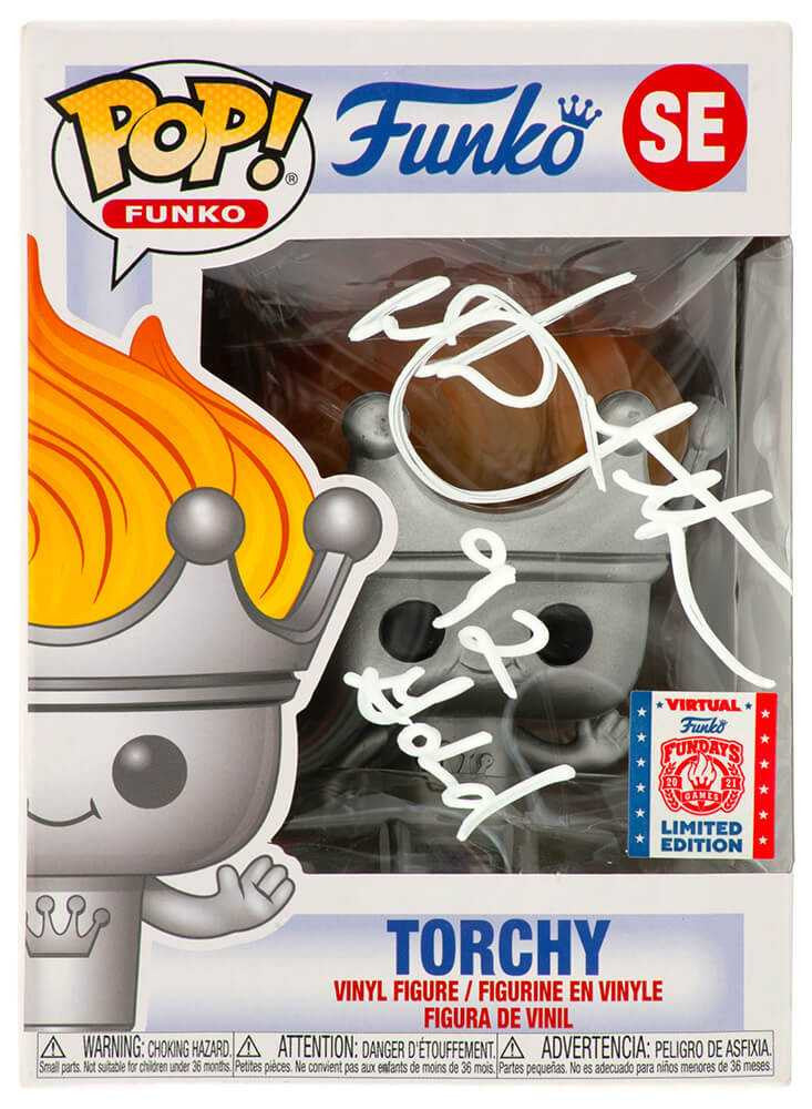 Christian Laettner Signed Torchy Funko Pop Doll #SE w/92 Gold
