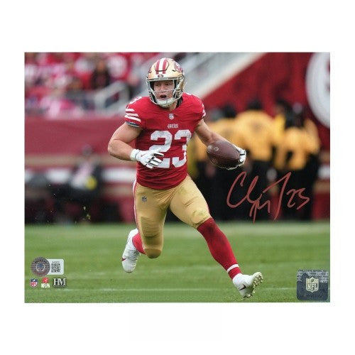 Christian McCaffrey Autographed San Francisco 49ers 16x20 Football Photo - BAS!