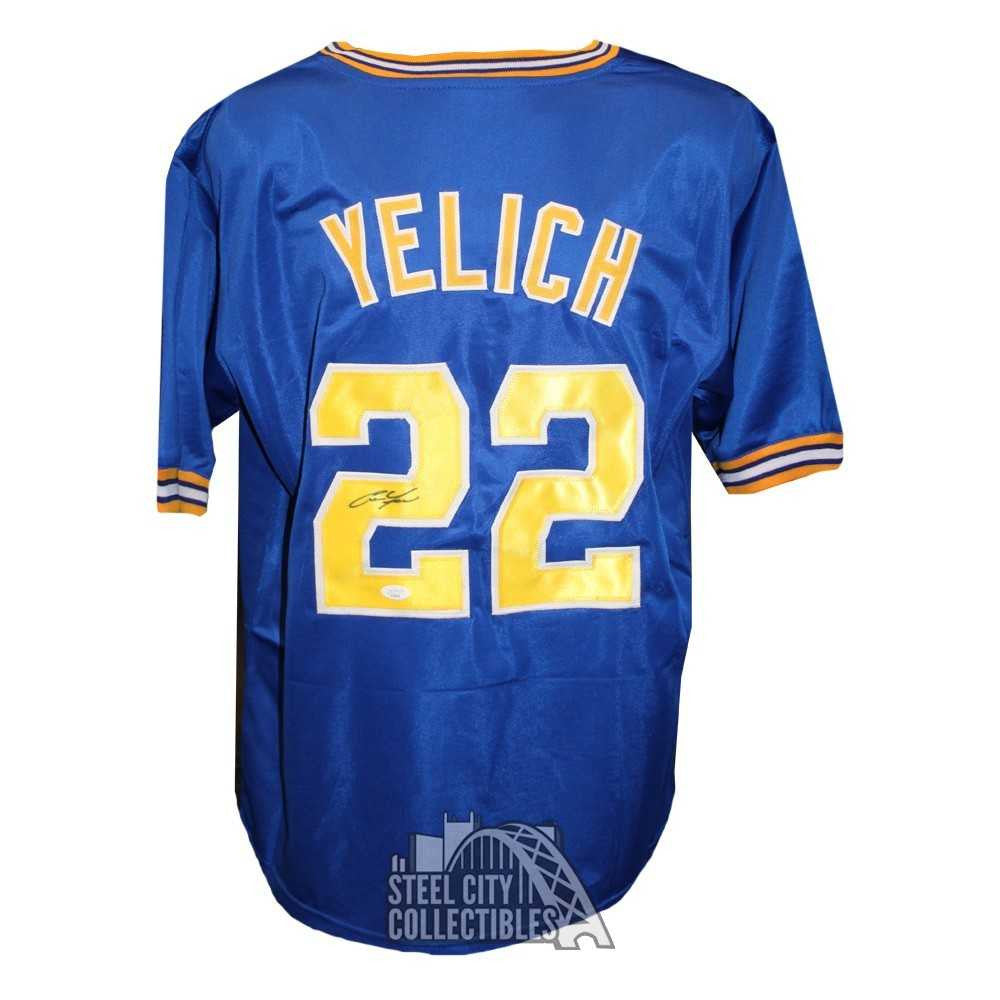 Christian Yelich Autographed Milwaukee Custom Blue Baseball Jersey - BAS